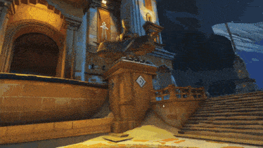 a video game character is kicking a bat with a sword