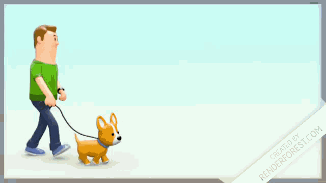 a cartoon of a man walking a dog with the words " this dog isn 't mine "