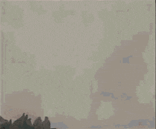 a person is flying through the air in a gray background