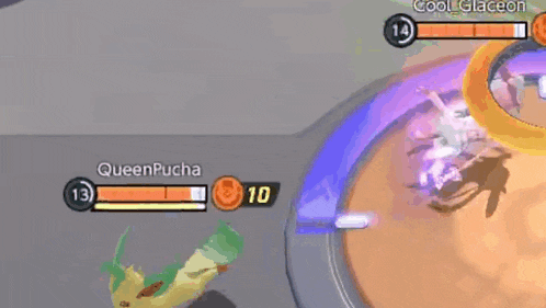 a screenshot of a video game with a yellow and green pokemon fighting another pokemon .