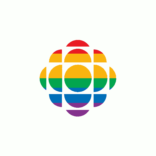 a rainbow colored sphere with a white background
