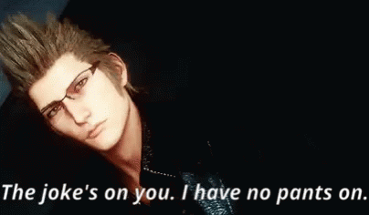 No Pants On Ignis GIF - No Pants On Ignis Scientia GIFs