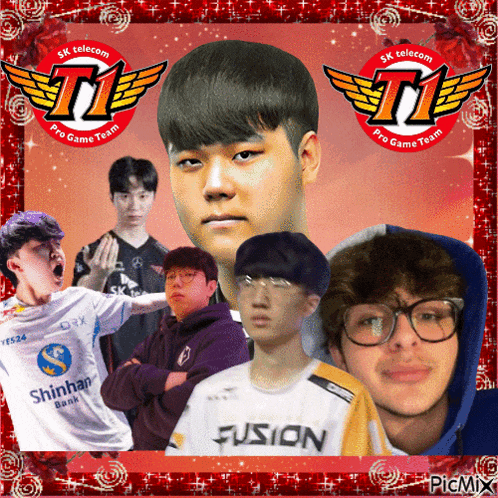a picture of a group of young men with the letters t1 pro game team