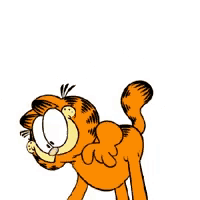 garfield and snoopy are standing next to each other