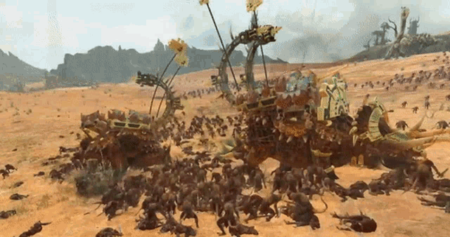 Ancient Stegadon Warhammer Total War GIF - Ancient Stegadon Warhammer Total War Lizardmen GIFs