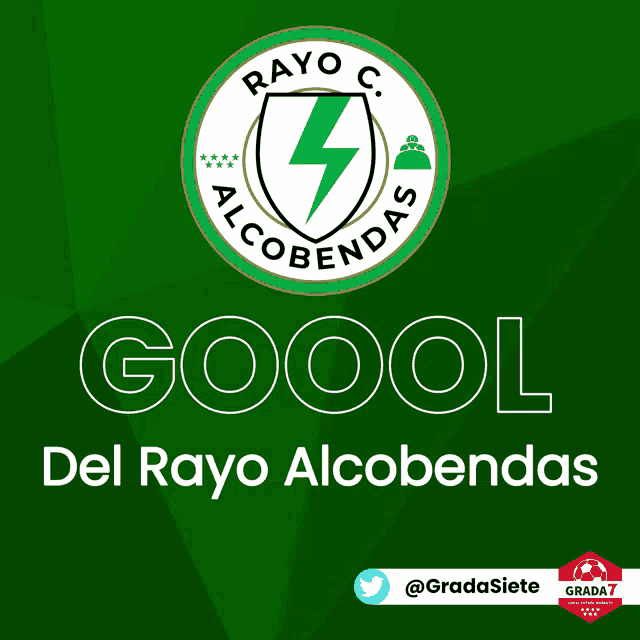 a logo for rayo c. alcobendas with a lightning bolt on it