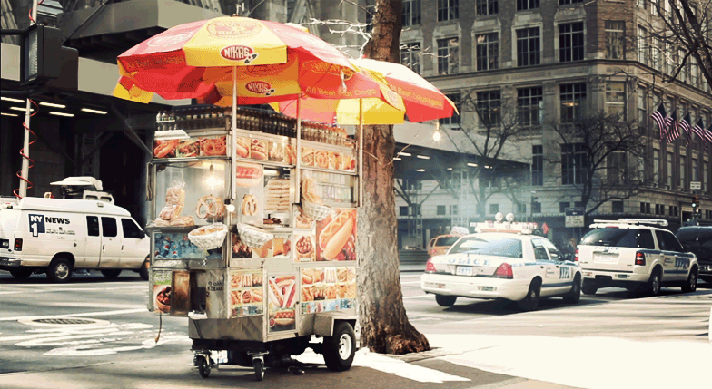 Hot Dog Stand Nyc GIF - Hotdogs Nyc Street Scene GIFs