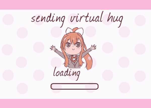 Just Monika Sending Hug GIF - Just Monika Sending Hug Doki Doki Literature Club GIFs
