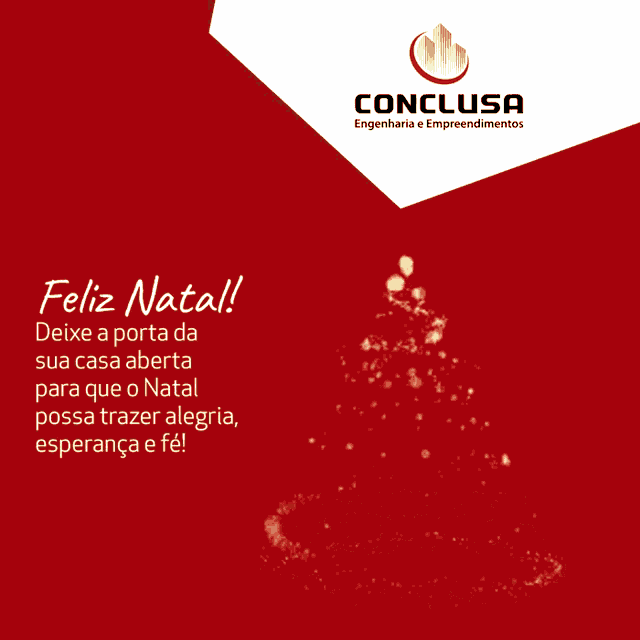 a red background with a christmas tree and the words conclusia