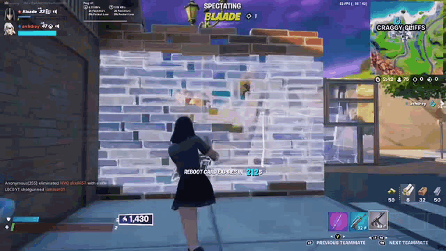 a woman is standing in front of a brick wall in a video game called fortnite ..