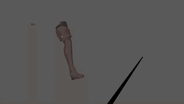 a 3d model of a person 's leg with a boot on