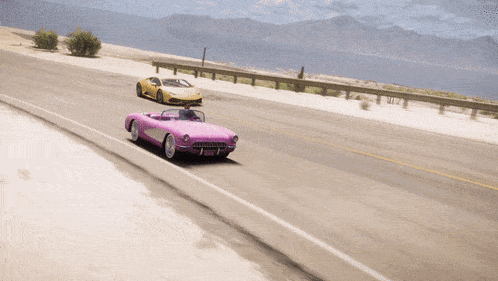 Forza Horizon 5 Pink Corvette GIF - Forza Horizon 5 Pink Corvette Driving GIFs