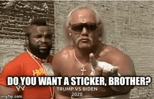 Do You Want A Sticker Brother Hulk Hogan GIF - Do You Want A Sticker Brother Hulk Hogan Wwe GIFs