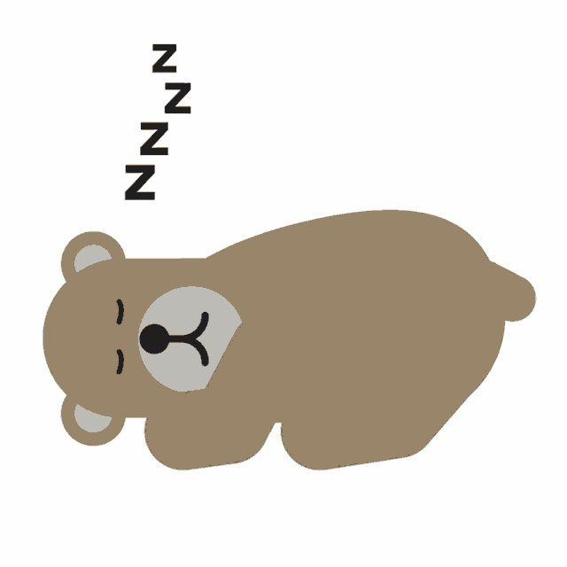 a teddy bear is sleeping with the letters nzn coming out of its nose