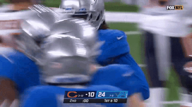 a fox nfl broadcast of a football game between the lions and the vikings