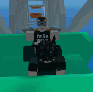 a video game character wearing a shirt that says i 'm so sir