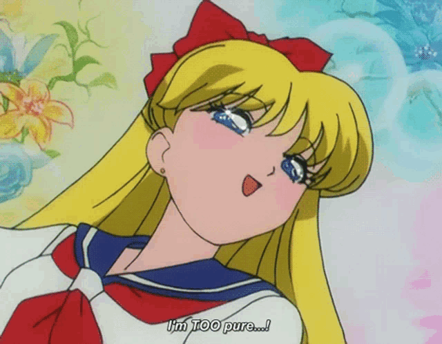 a girl in a sailor suit says i 'm too pure ...