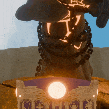 a statue with chains around it and a sign that says ' apollo '