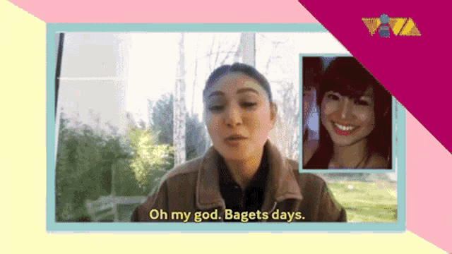 a woman says " oh my god bagets days " in a video