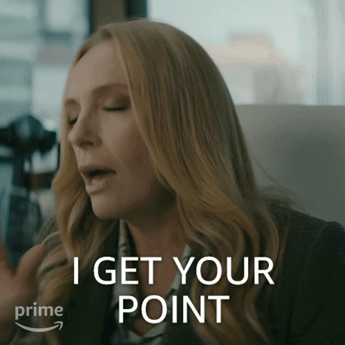 I Get Your Point Margot Cleary Lopez GIF - I Get Your Point Margot Cleary Lopez Toni Collette GIFs