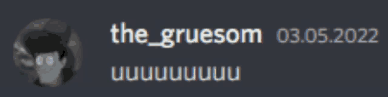 a blurred image of a person with the words " the gruesom " on the bottom