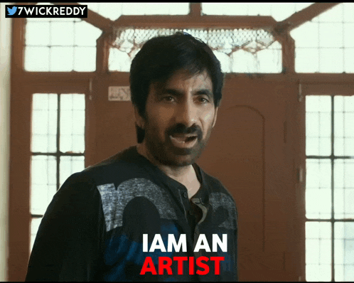 a man says i am an artist in front of a door