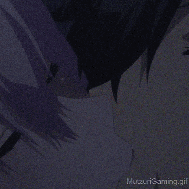 a blurry picture of a girl with a spoon in her mouth and the words muzurigaming.gif below her