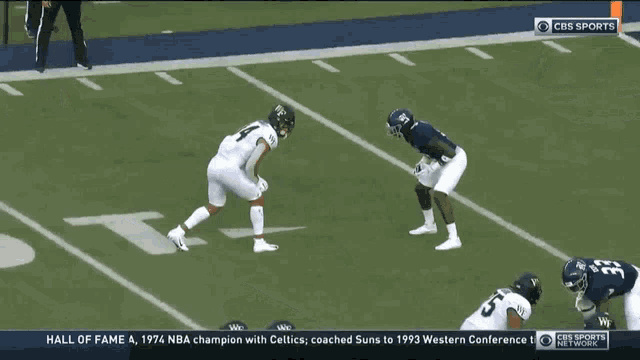 a football game is being played on cbs sports network