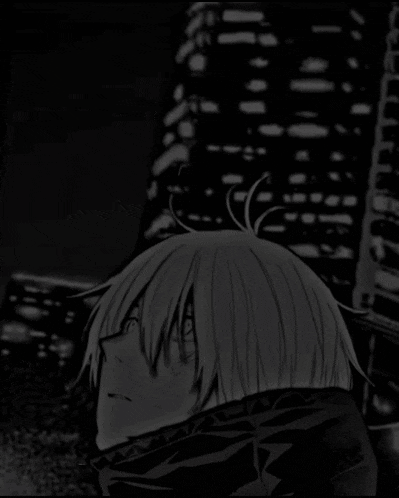 a black and white drawing of a person standing in front of a building