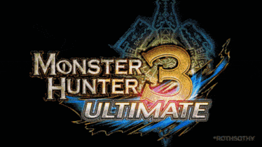 a logo for monster hunter 3 ultimate is shown