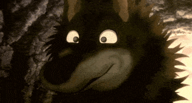 a cartoon drawing of a wolf with a surprised look on its face