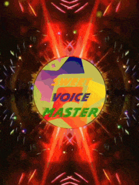 a sweet voice master logo is surrounded by a kaleidoscope