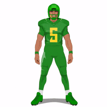 a football player with the number 5 on his shirt