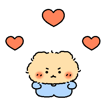 a cartoon drawing of a teddy bear with hearts around it