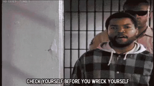 Check Yourself Before You Wreck Yourself - Ice Cube GIF - Check Yo Self Ice Cube GIFs