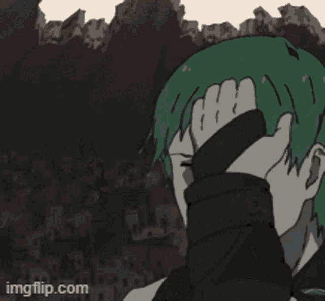 a drawing of a person with mountains in the background and imgflip.com at the bottom of the image