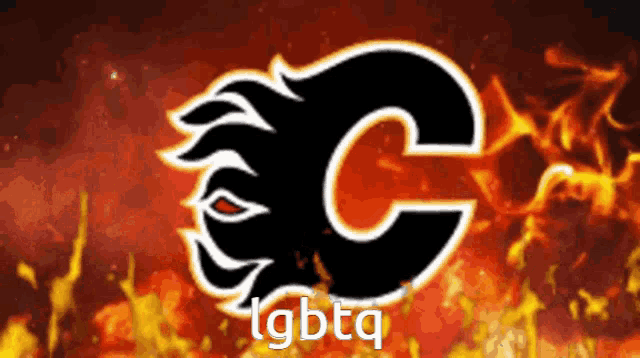 a logo for the flames with the word tgbtq underneath it