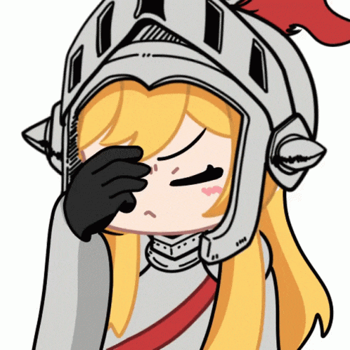 a cartoon drawing of a girl wearing a knight 's helmet