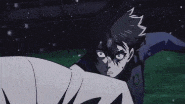 a couple of anime characters fighting each other