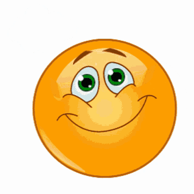 a smiley face with a thought bubble above its head