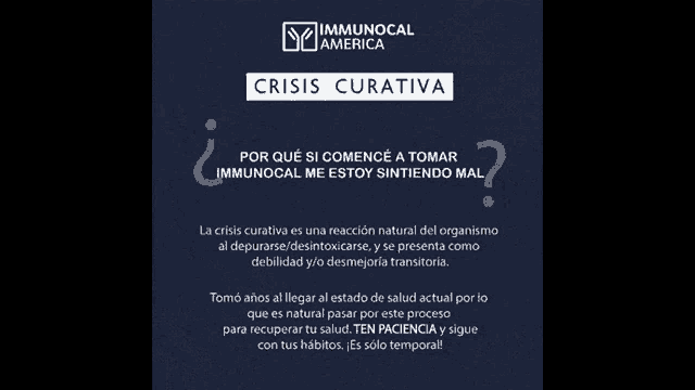 a poster that says crisis curativa in white letters