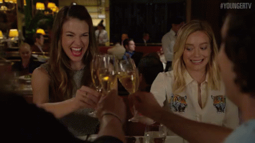 Cheers GIF - Younger Sutton Foster Liza Miller GIFs