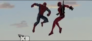 Deadpool Spider Man GIF - Deadpool Spider Man Fighting GIFs
