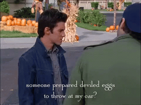Someone Prepared Deviled Eggs To Throw At My Car? GIF - Prepared Deviled Eggs Egged GIFs