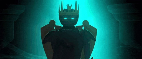 a cartoon of a king with a crown and a shield .