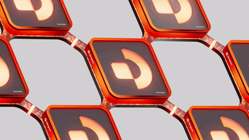 a bunch of orange squares with a circle in the middle that says ' clone mode ' on it