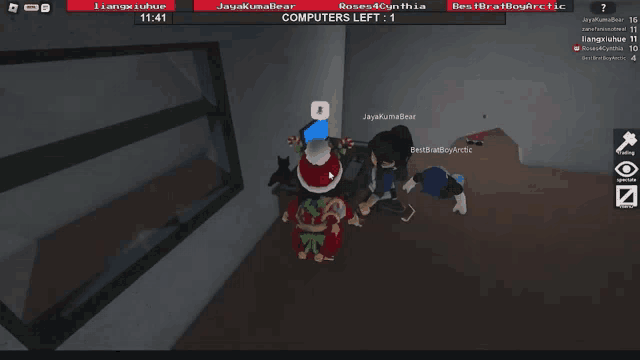 a screenshot of a video game that says computers left at the top