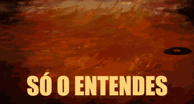 a sign that says so o entendes with a black object in the middle