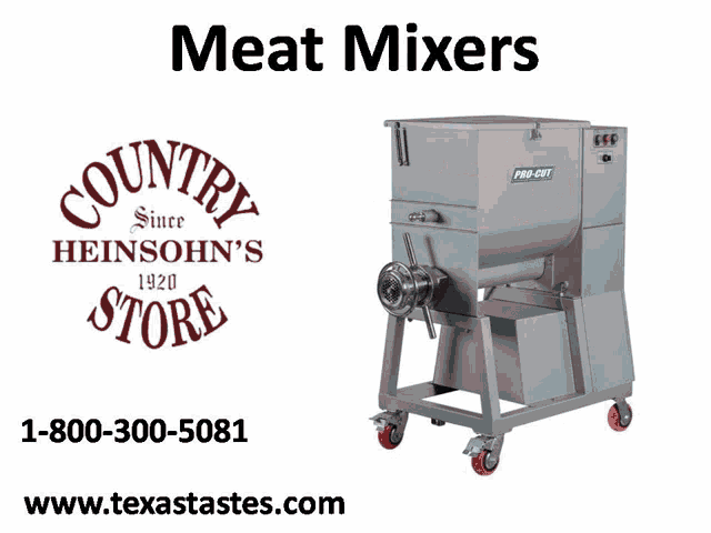 an ad for meat mixers shows a picture of a machine