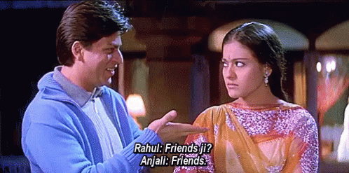 Friends? GIF - Kajol Shahrukh Friendship GIFs